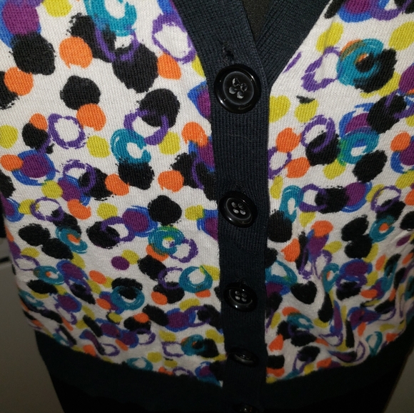 Lane Bryant 14 / 16 abstract polka dot cardigan - Picture 8 of 11